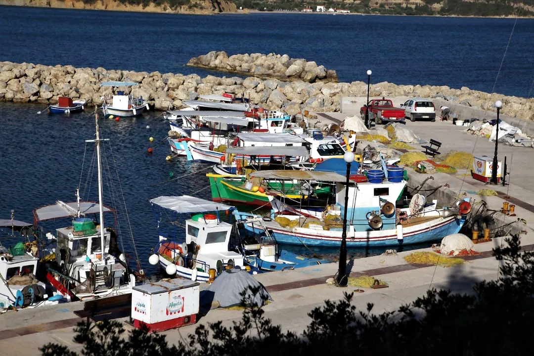 Der Hafen von Finikounda Der Hafen von Finikounda